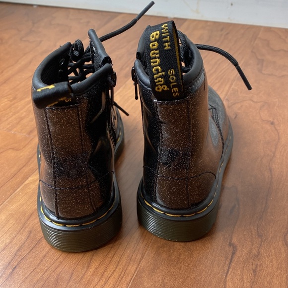 Dr. Martens 1460 Cosmic Glitter Toddler Side Zip Lace Up Leather Boots Sz 9 - Picture 3 of 8
